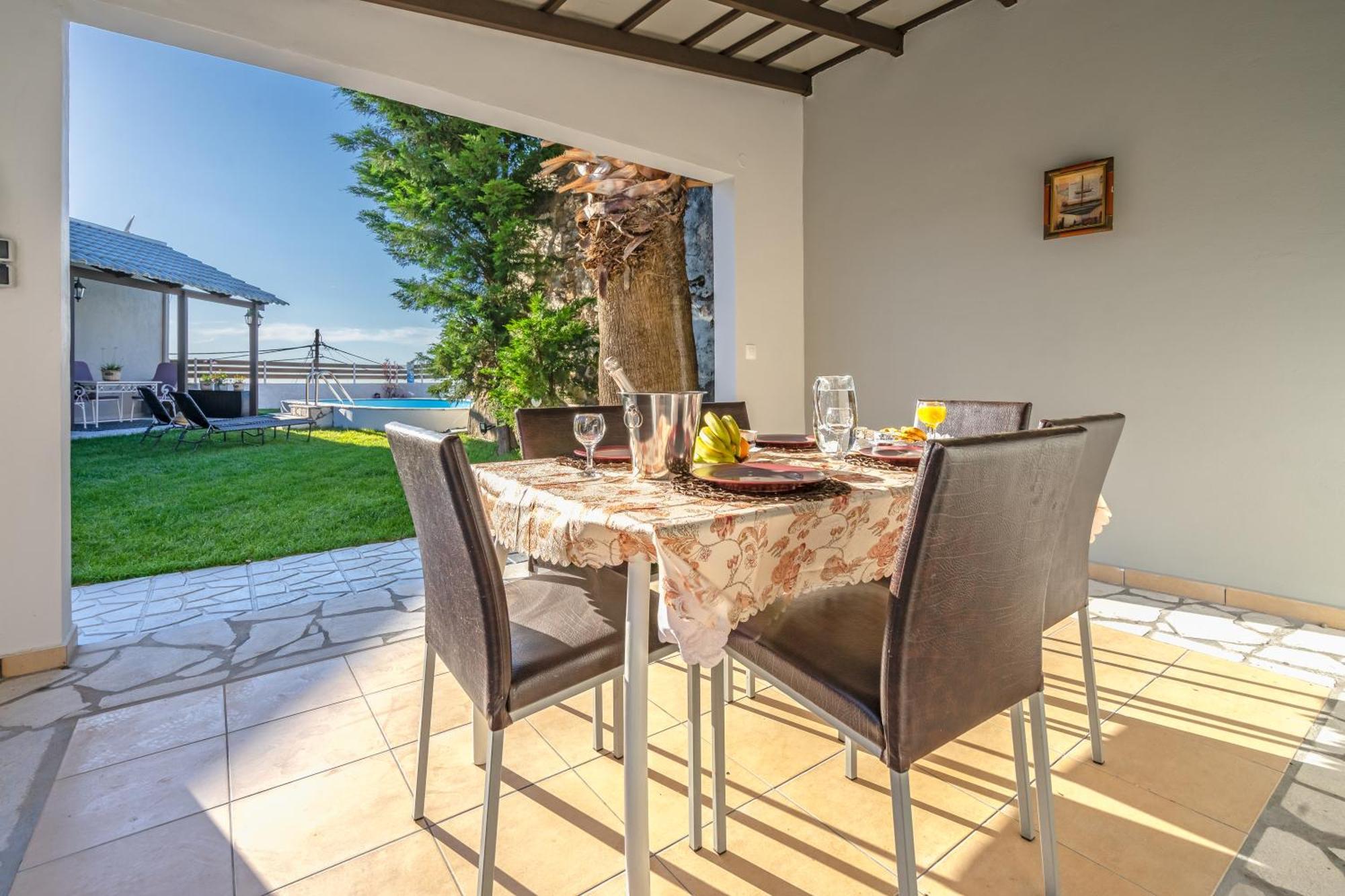 Fontana Luxury Villa Salakos With Pool Near Beach Zewnętrze zdjęcie