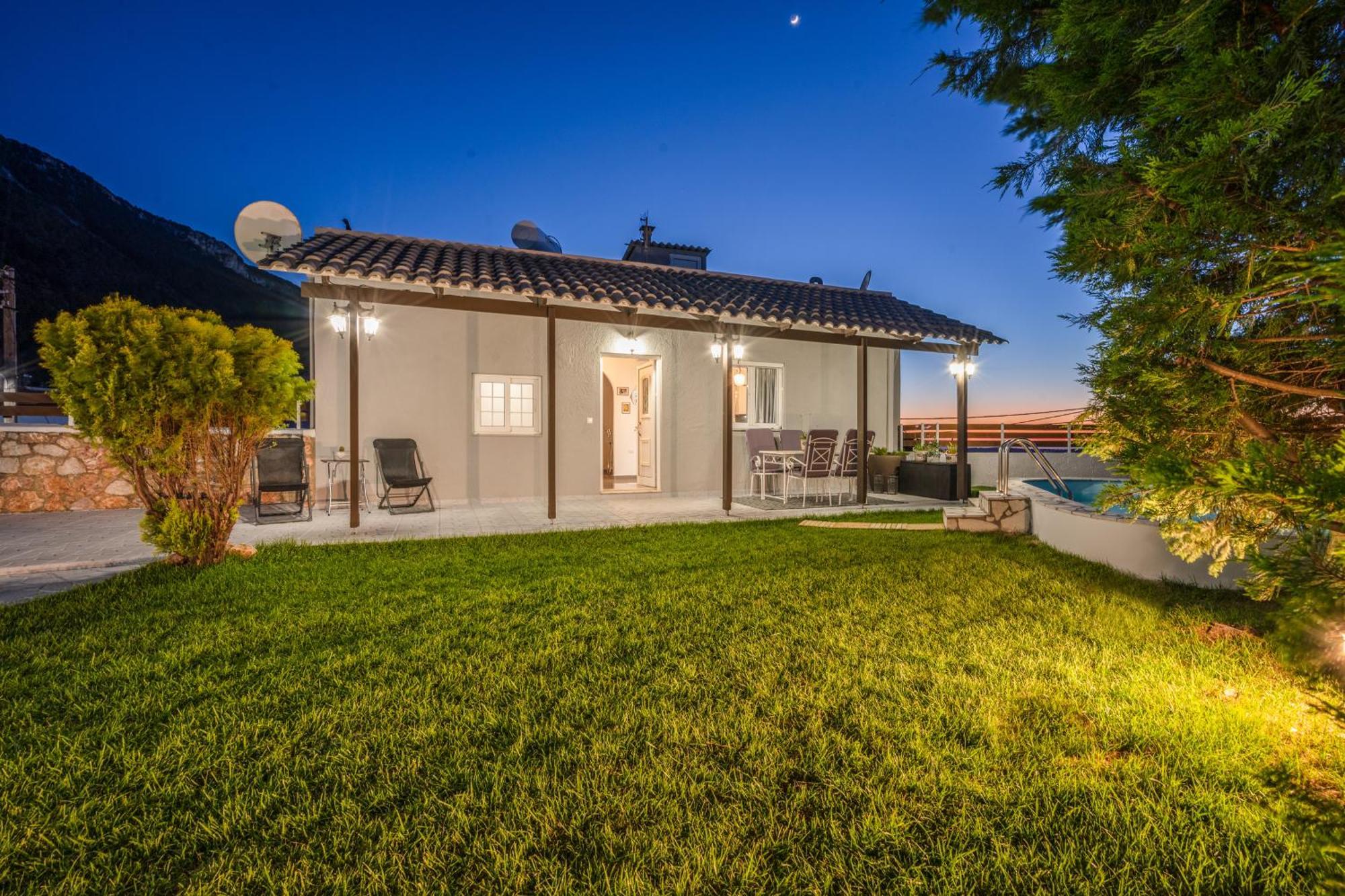 Fontana Luxury Villa Salakos With Pool Near Beach Zewnętrze zdjęcie